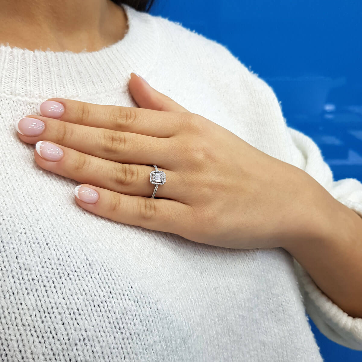 0.37 Carat Baguette Diamond Ring