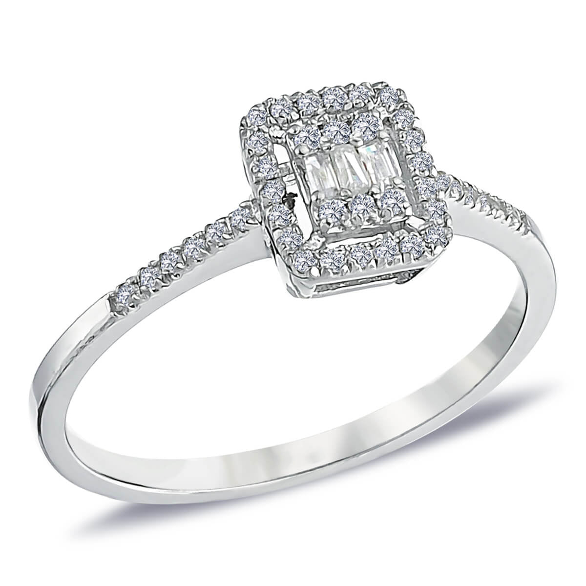 0.21 Carat Baguette Diamond Ring