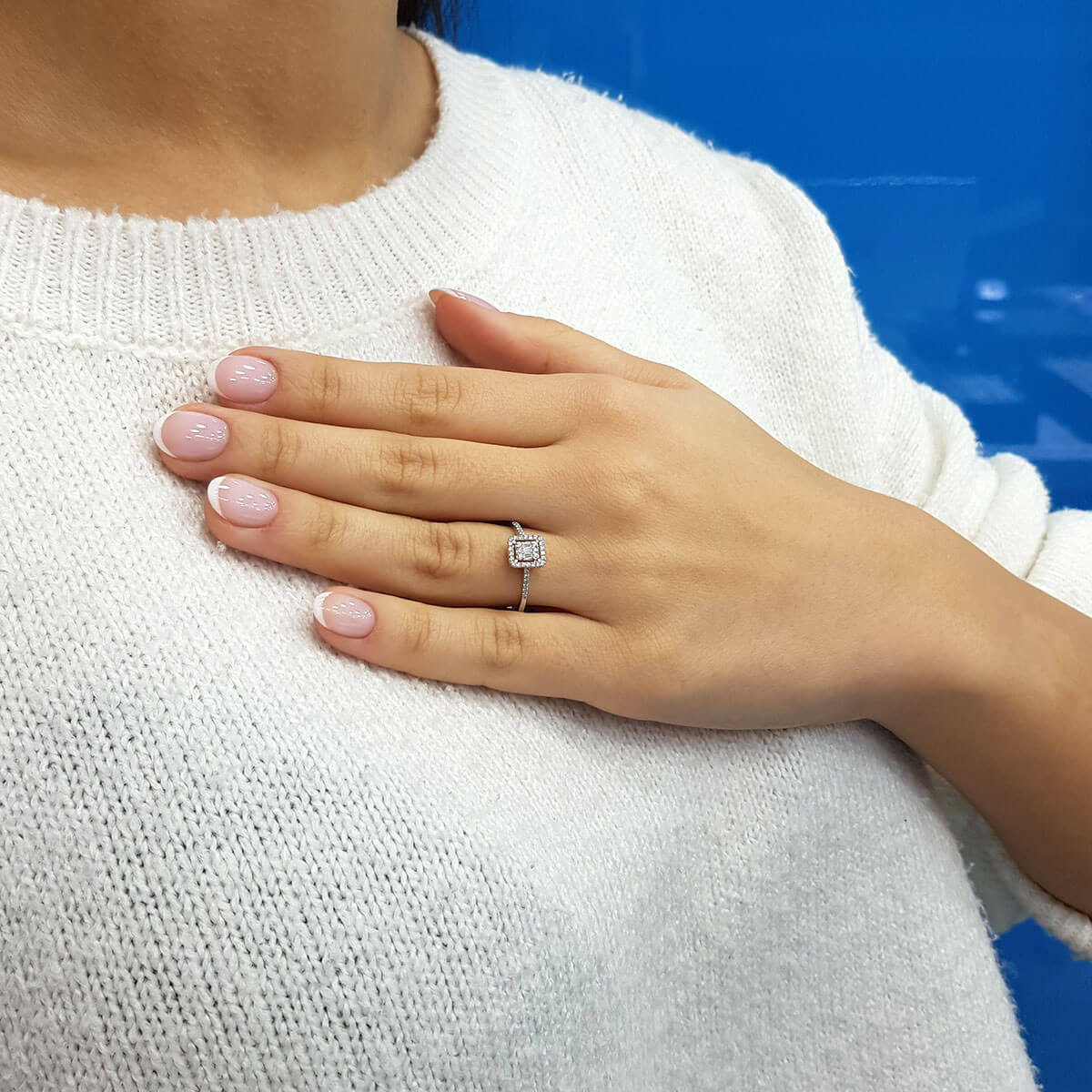 0.21 Carat Baguette Diamond Ring