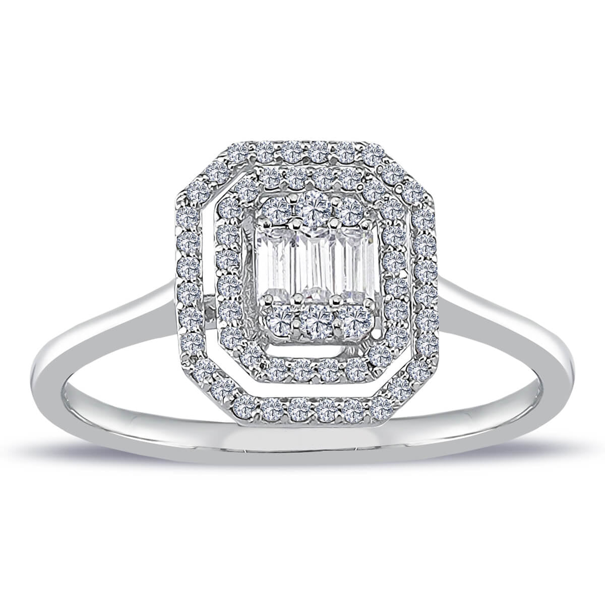 0.51 Carat Baguette Diamond Ring