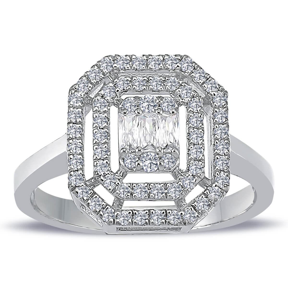 0.54 Carat Baguette Diamond Ring
