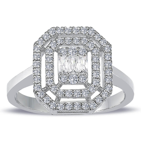 0.54 Carat Baguette Diamond Ring