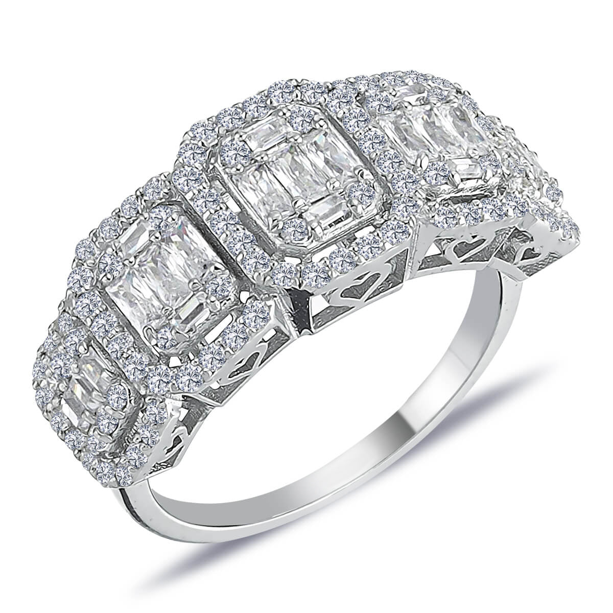 1.35 Carat Baguette Diamond Five-Stone Ring
