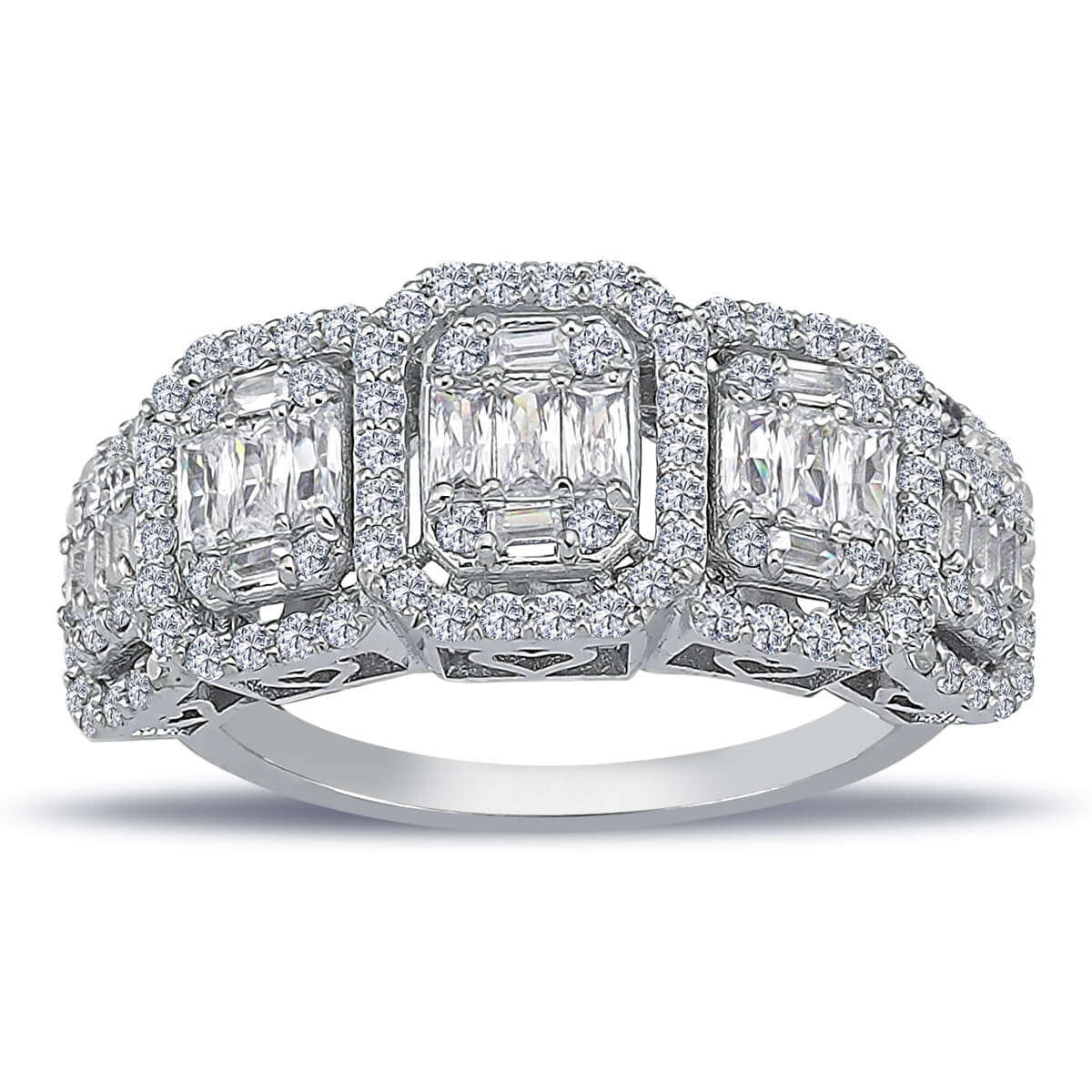 1.35 Carat Baguette Diamond Five-Stone Ring