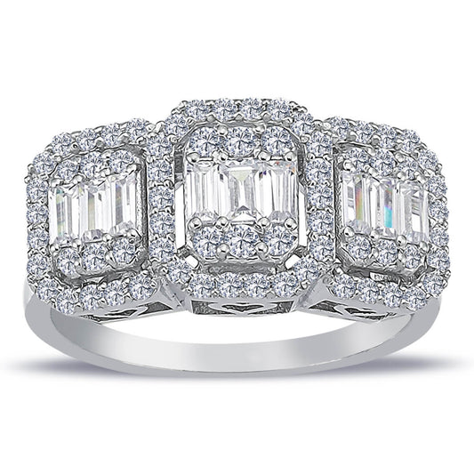 1 Carat Baguette Diamond Tria Ring