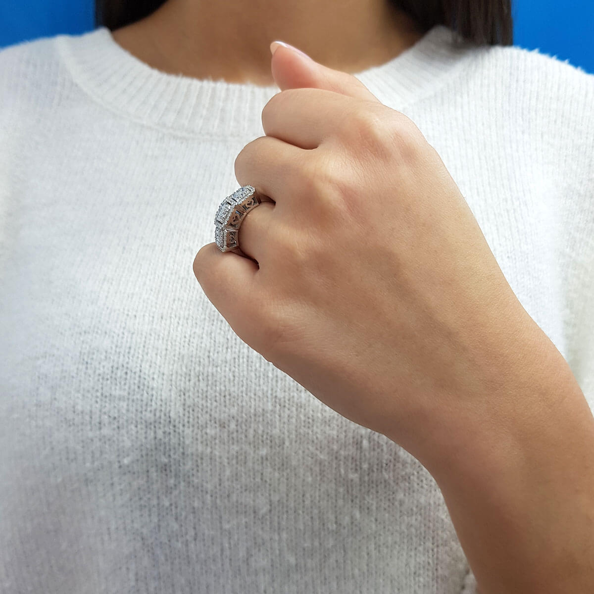 1 Carat Baguette Diamond Tria Ring