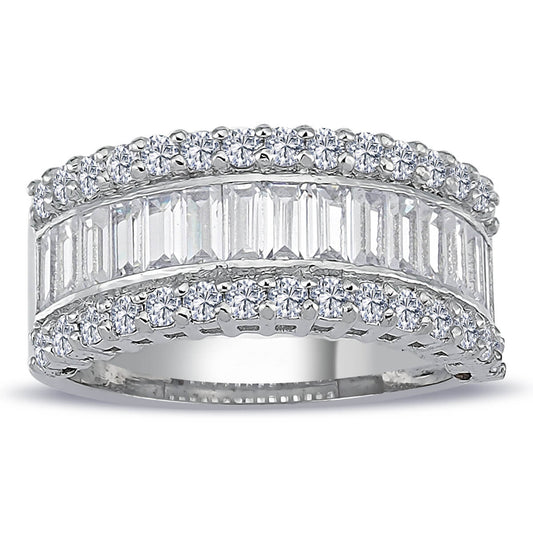 2.29 Carat Baguette Diamond Half-Eternity Ring