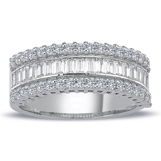 1.14 Carat Baguette Diamond Half-Eternity Ring