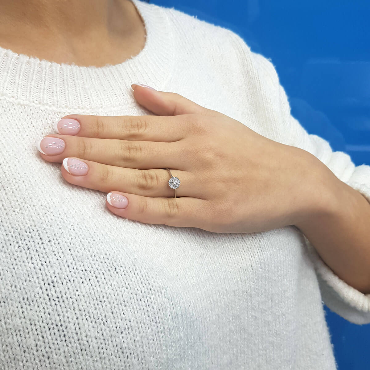Baguette and Round Diamond Tolos Ring