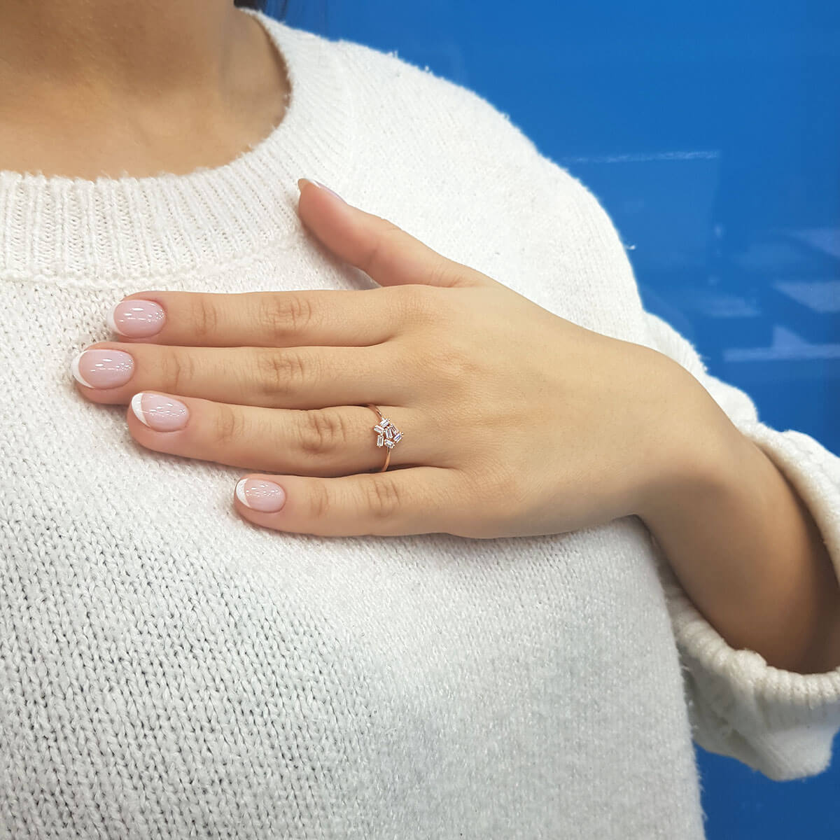 Baguette Diamond Çavi Ring