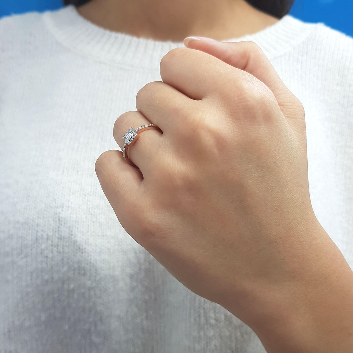 Baguette Diamond Large Nisane Ring