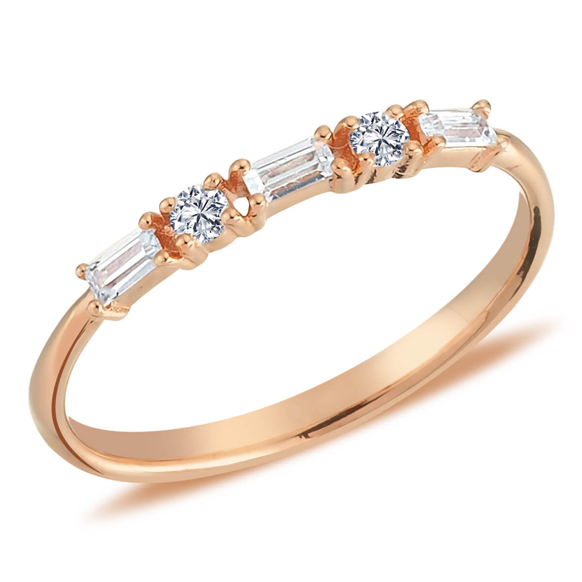 Baguette and Round Diamond Arpacıya Ring