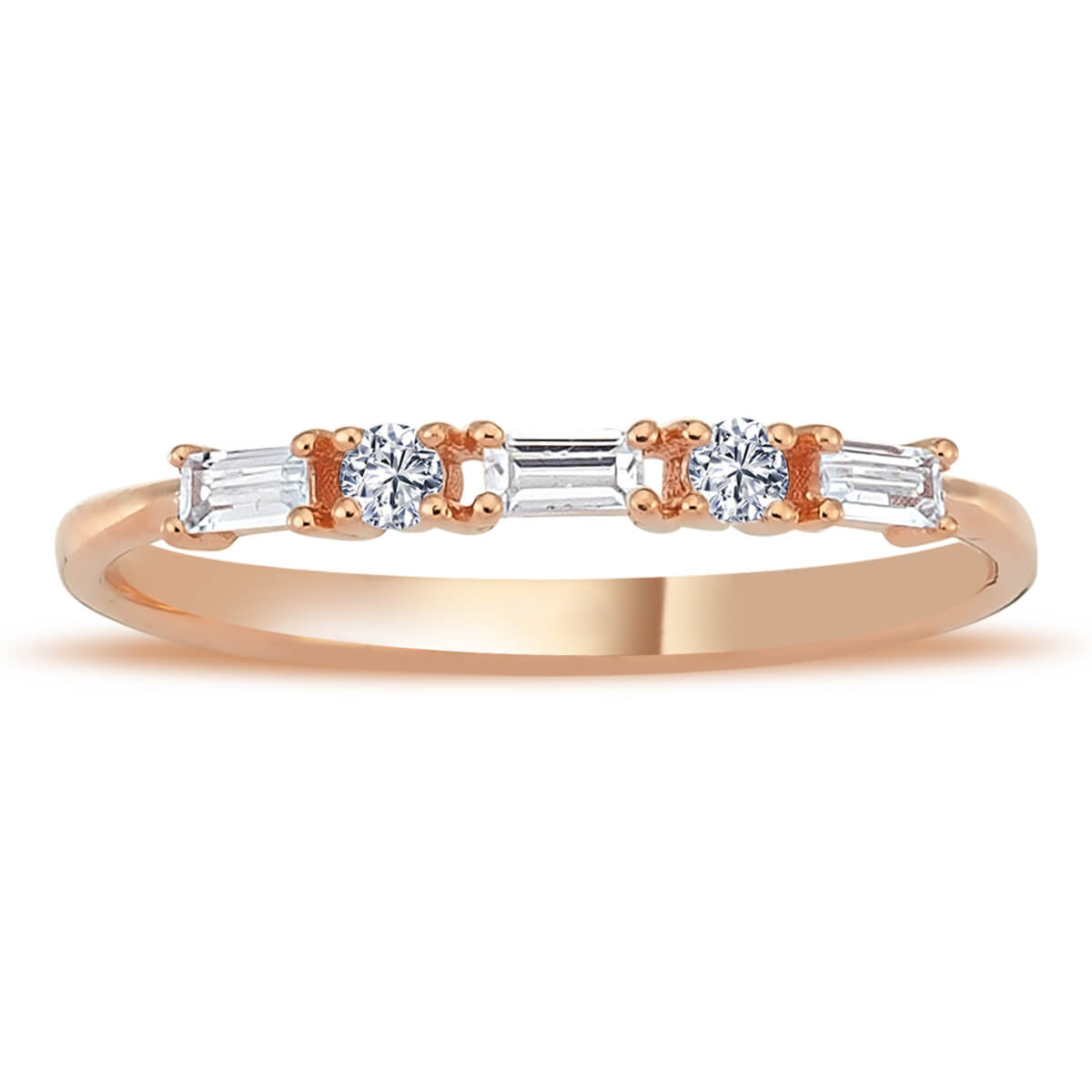 Baguette and Round Diamond Arpacıya Ring