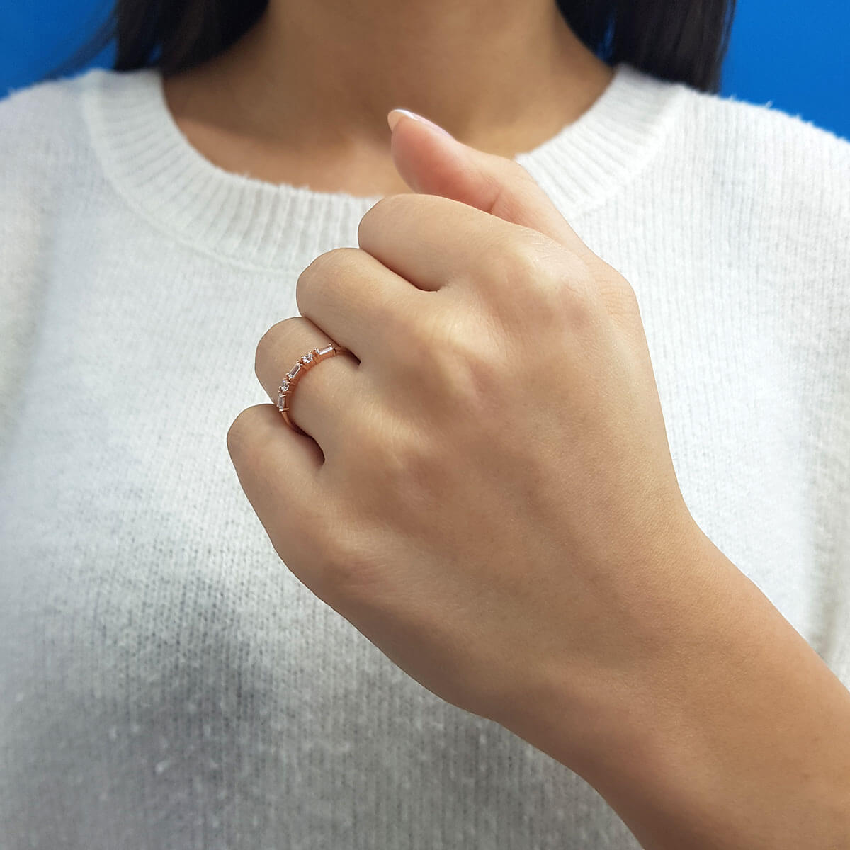 Baguette and Round Diamond Arpacıya Ring