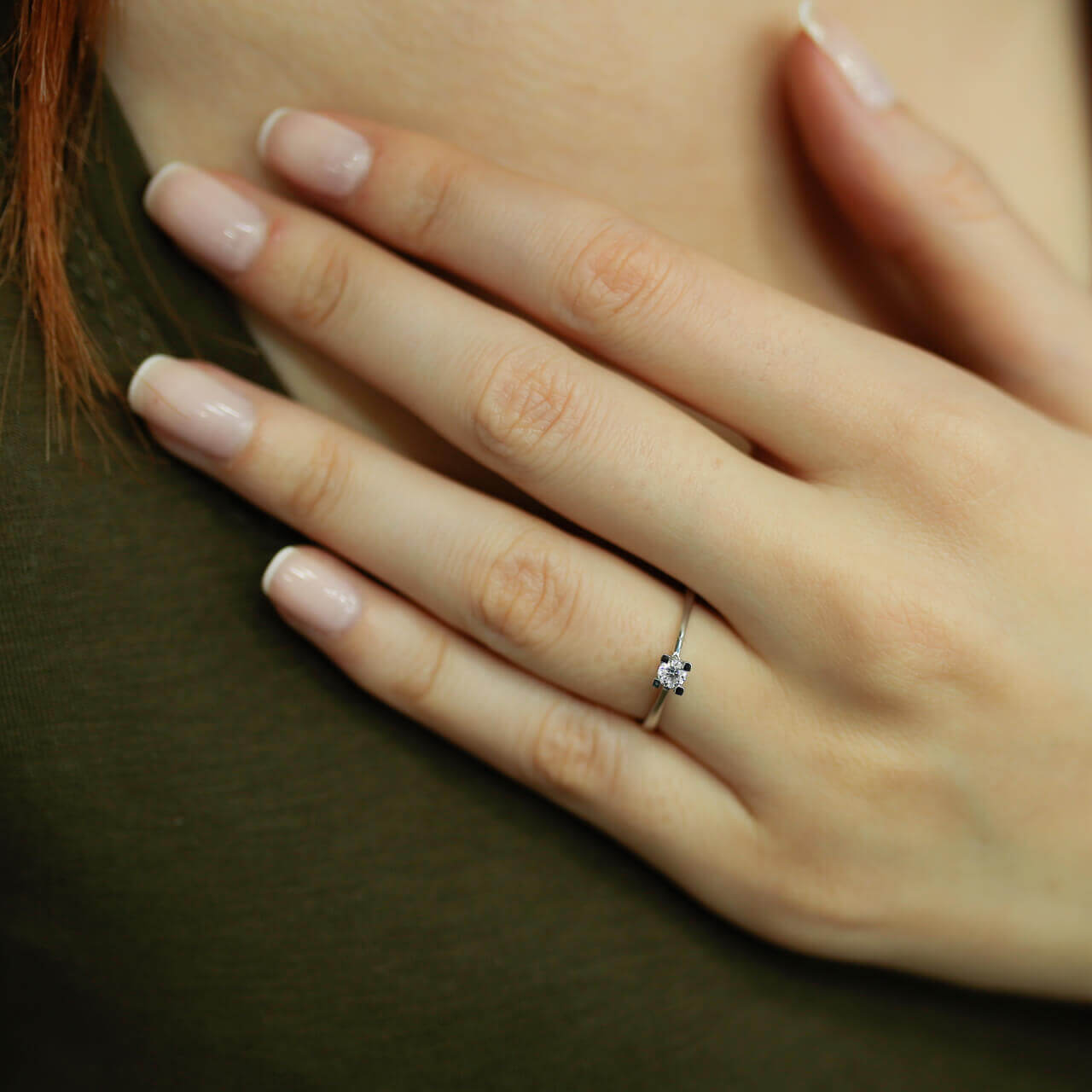 0.14 Carat Diamond Solitaire Ring