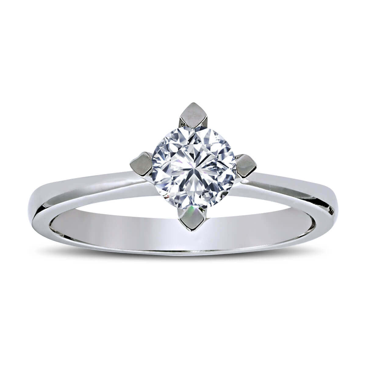 H Color 0.50 Carat Diamond Solitaire Ring
