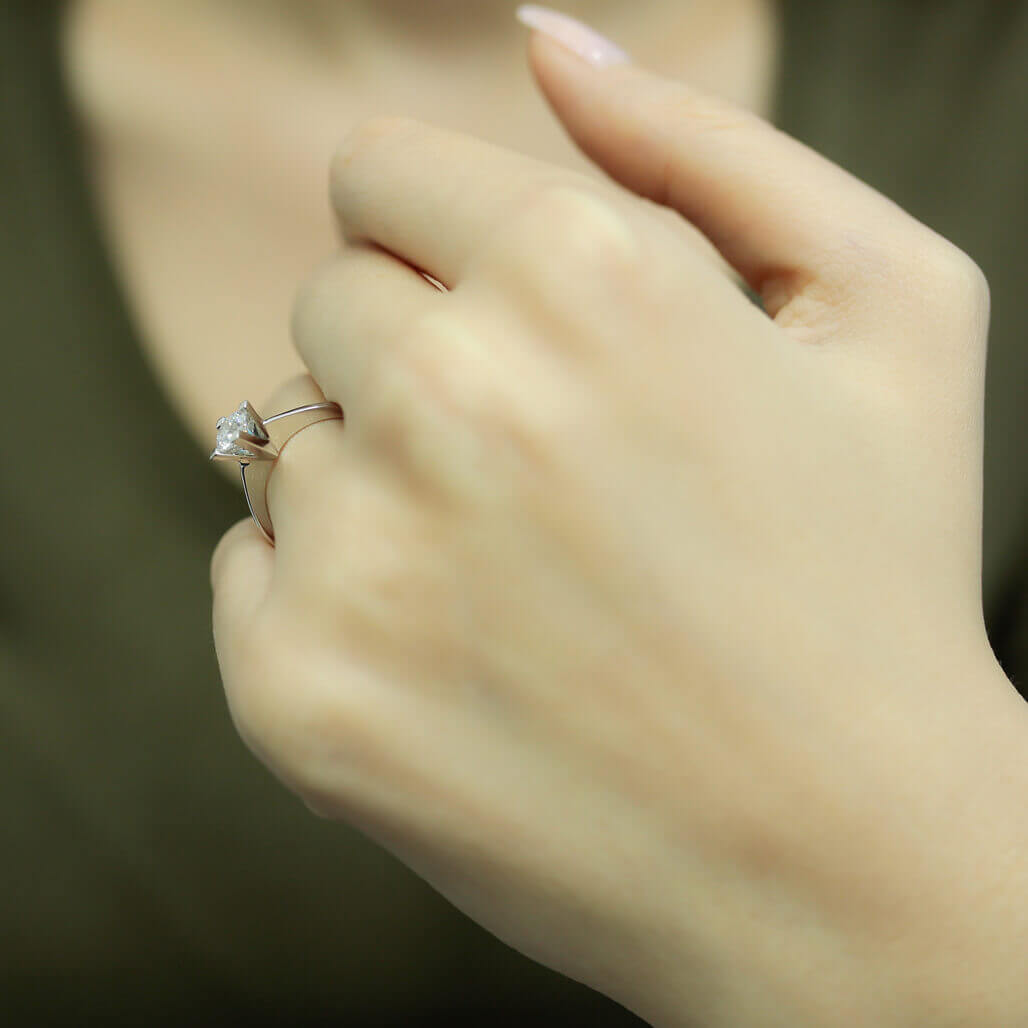 H Color 0.50 Carat Diamond Solitaire Ring