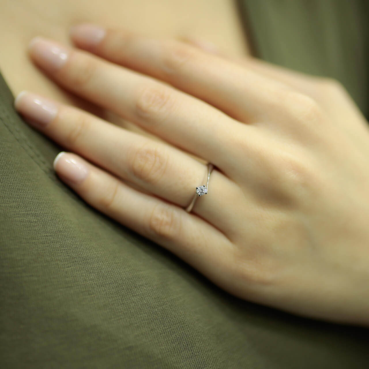 0.10 Carat Diamond Solitaire Ring