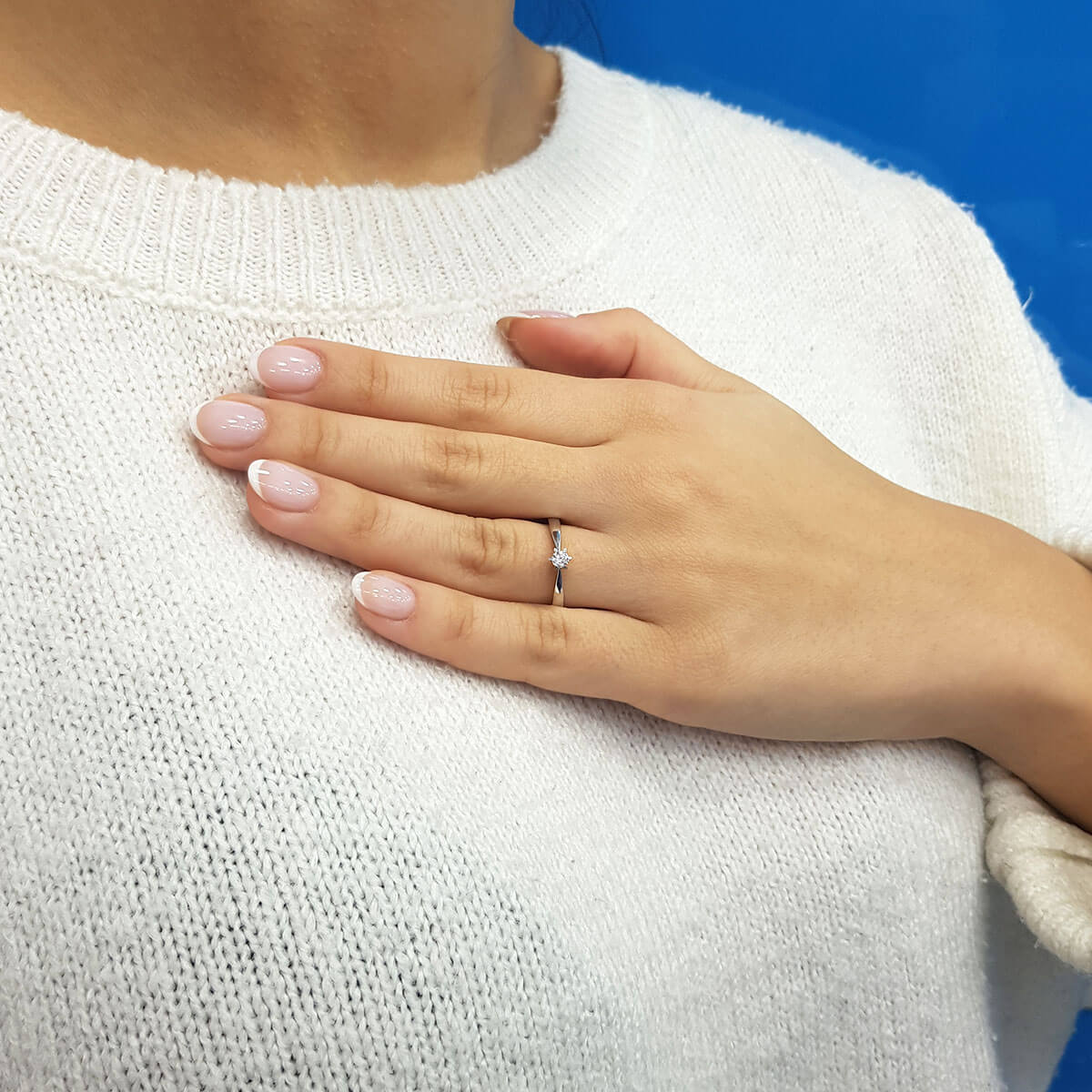 G Color 0.13 Carat Diamond Solitaire Ring