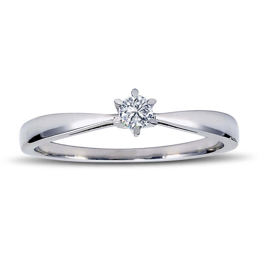 G Color 0.13 Carat Diamond Solitaire Ring