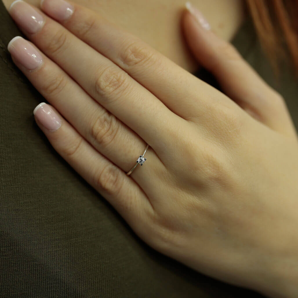 0.08 Carat Diamond Solitaire Ring