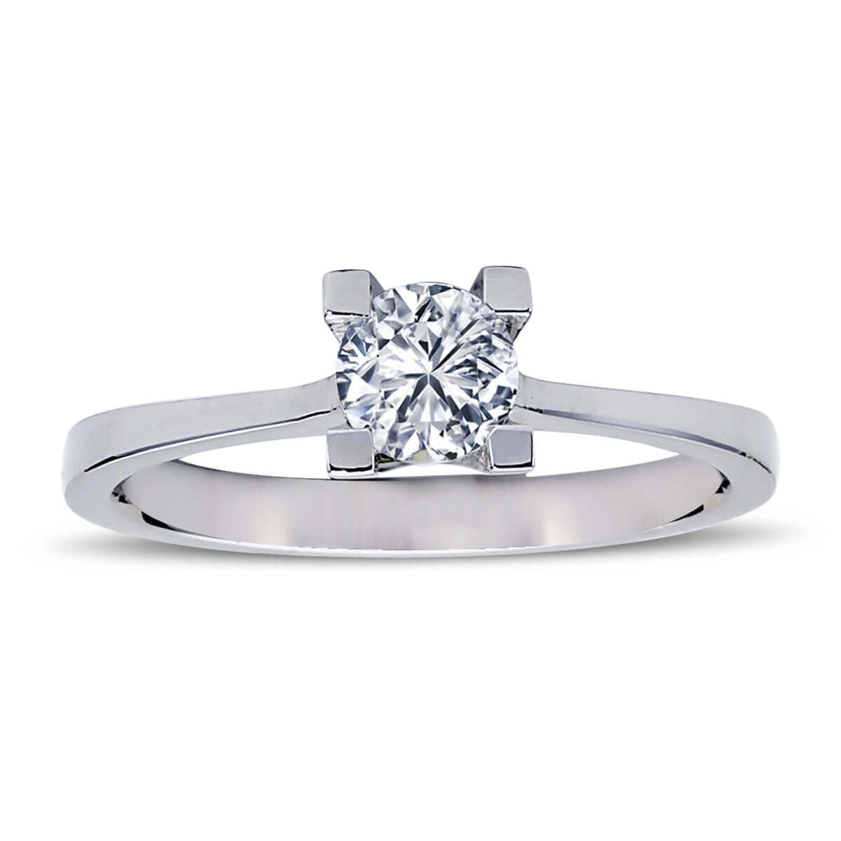 F Color 0.48 Carat Diamond Solitaire Ring