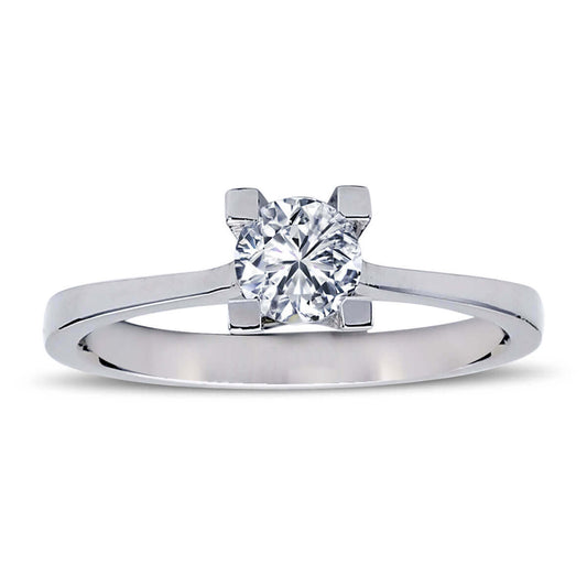 F Color 0.48 Carat Diamond Solitaire Ring