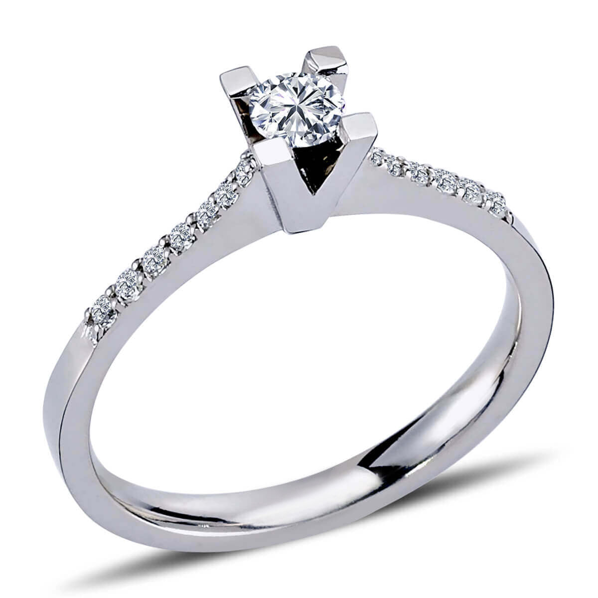 Total 0.35 Carat Diamond Solitaire Ring