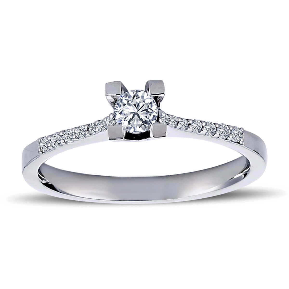 Total 0.35 Carat Diamond Solitaire Ring