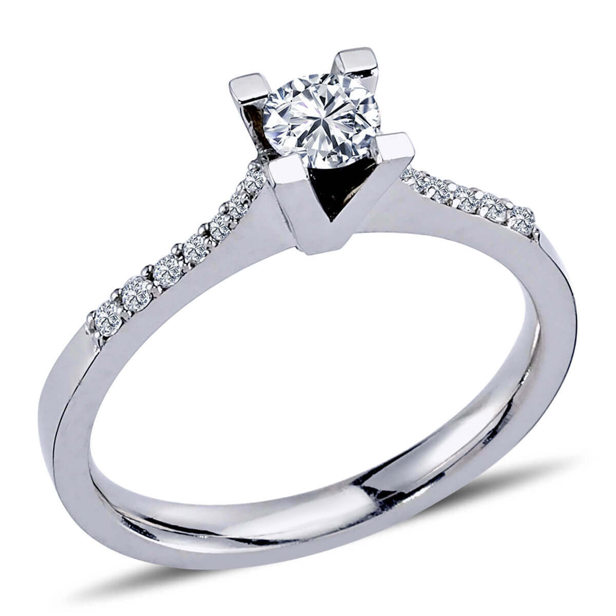 Total 0.45 Carat Diamond Solitaire Ring