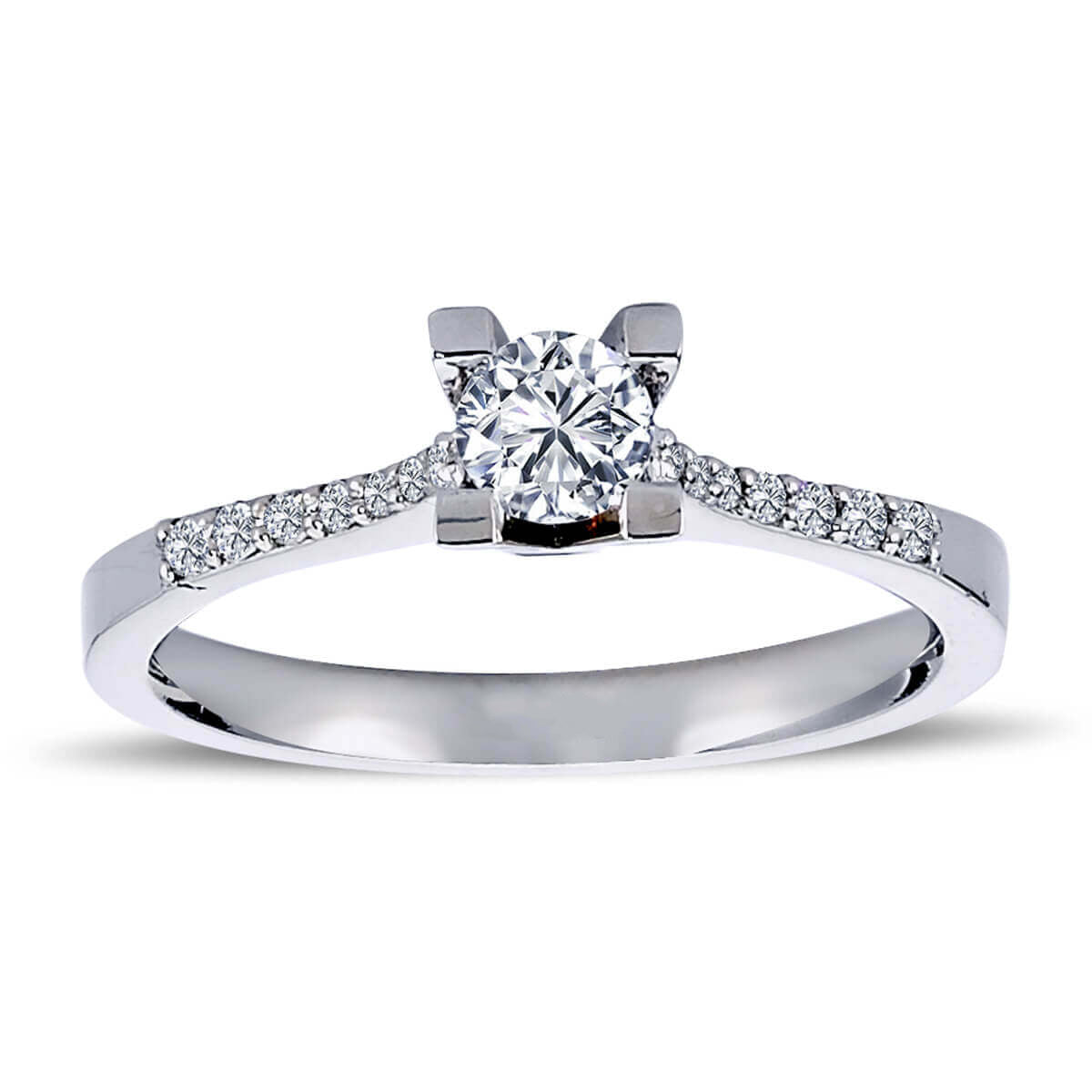 Total 0.45 Carat Diamond Solitaire Ring