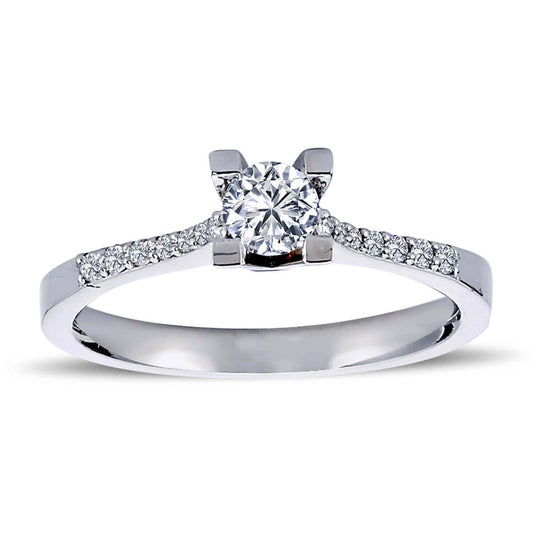 Total 0.45 Carat Diamond Solitaire Ring