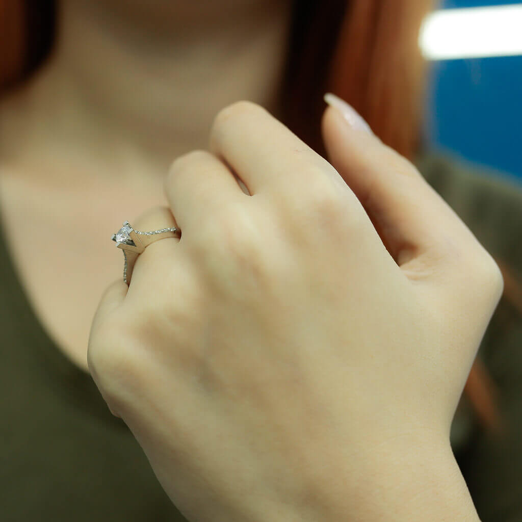 Total 0.45 Carat Diamond Solitaire Ring