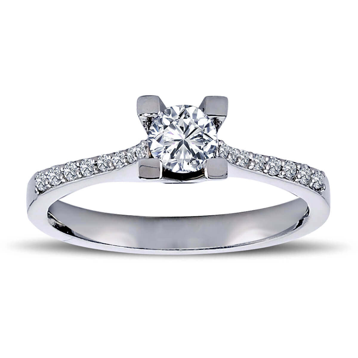 Total 0.55 Carat Diamond Solitaire Ring