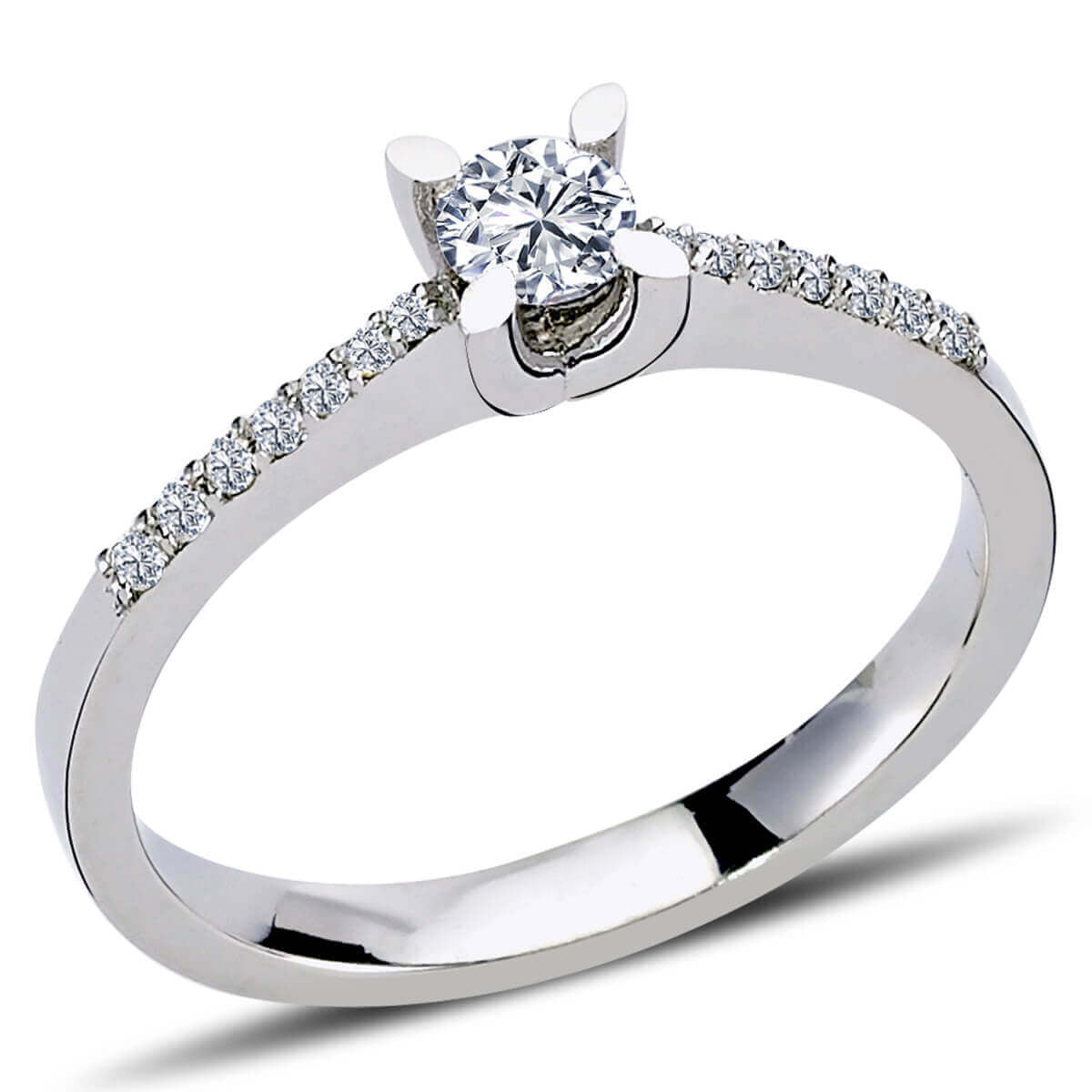 Total 0.30 Carat Diamond Solitaire Ring