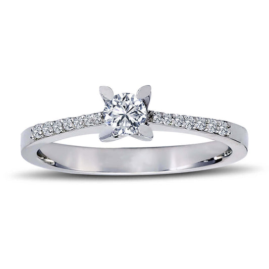 Total 0.30 Carat Diamond Solitaire Ring