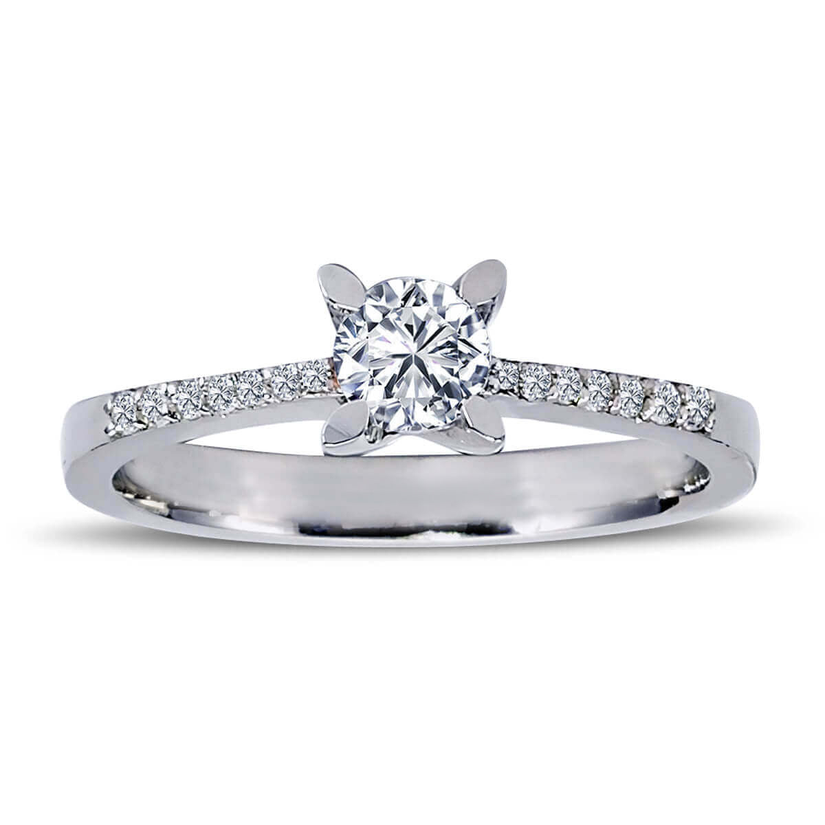 Total 0.40 Carat Diamond Solitaire Ring