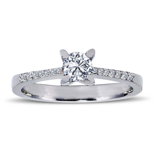 Total 0.40 Carat Diamond Solitaire Ring