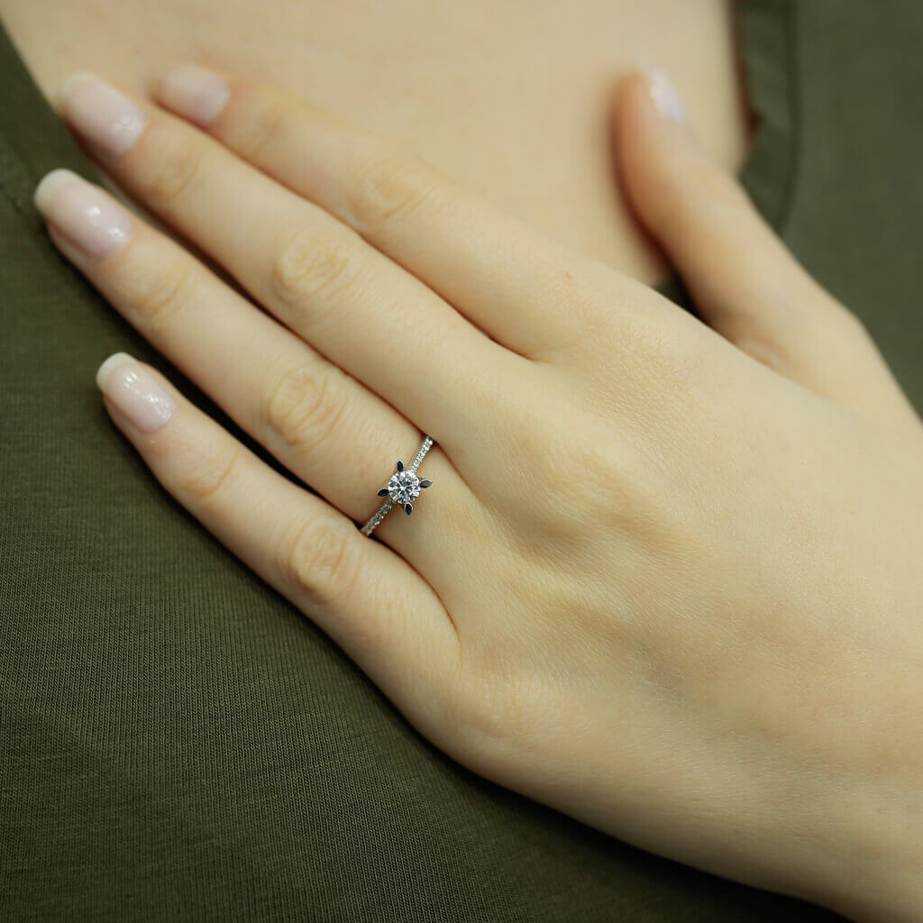 Total 0.50 Carat Diamond Solitaire Ring