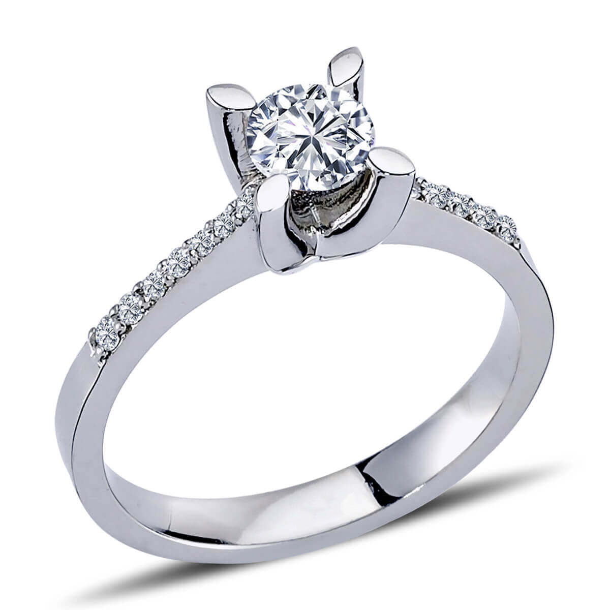 Total 0.55 Carat Diamond Solitaire Ring