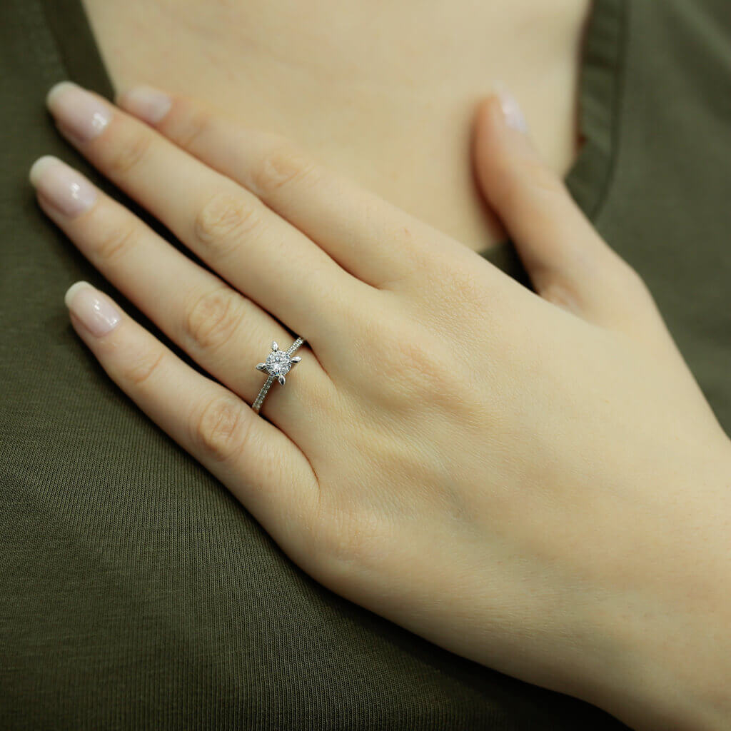 Total 0.55 Carat Diamond Solitaire Ring