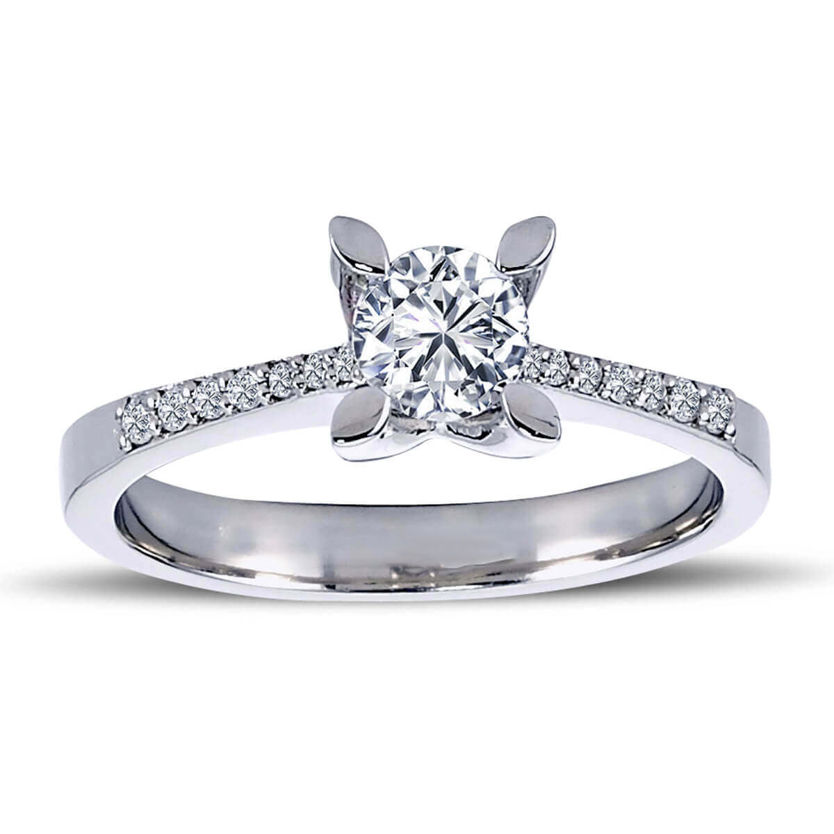 Total 0.55 Carat Diamond Solitaire Ring