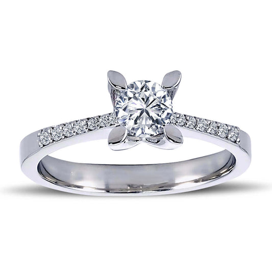 Total 0.55 Carat Diamond Solitaire Ring