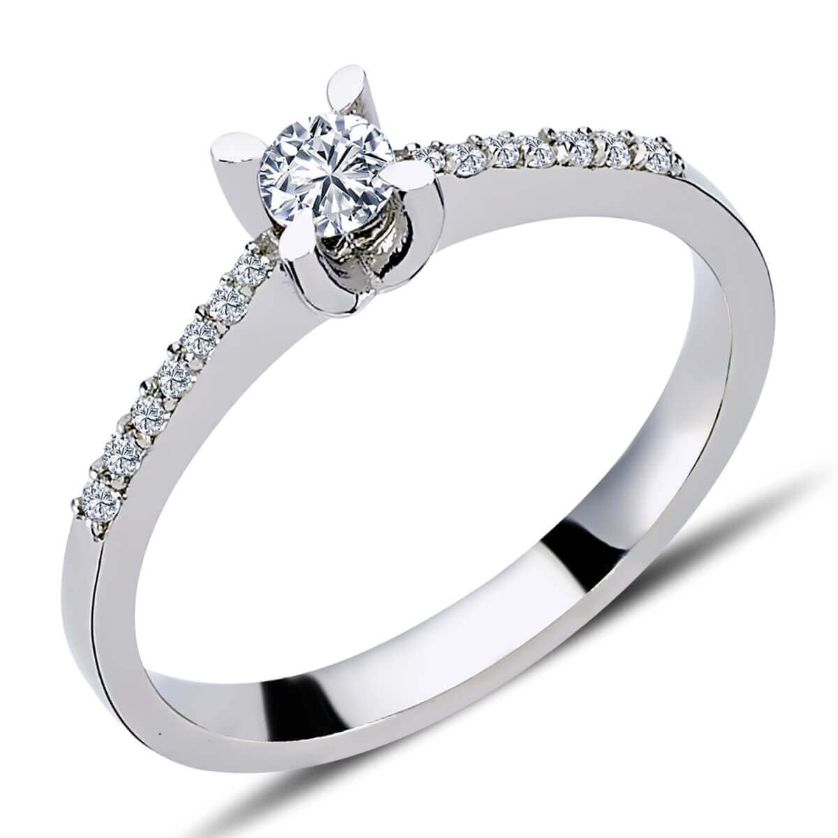 Total 0.27 Carat Diamond Solitaire Ring