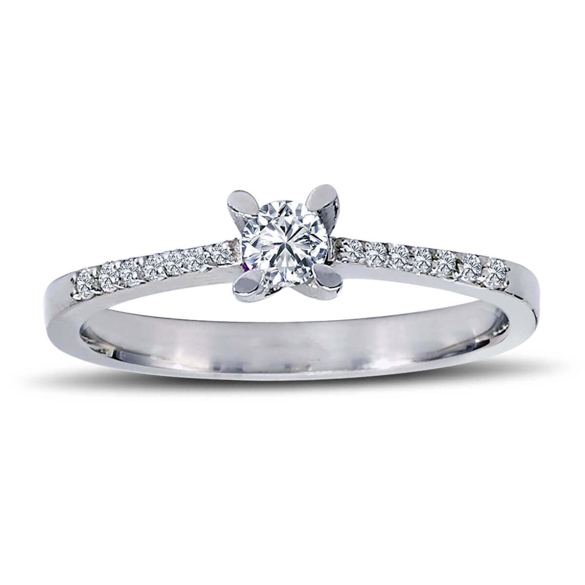 Total 0.27 Carat Diamond Solitaire Ring