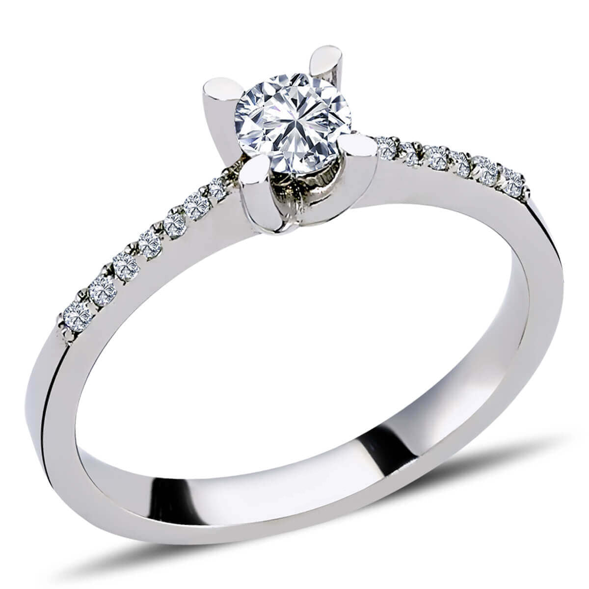 Total 0.37 Carat Diamond Solitaire Ring