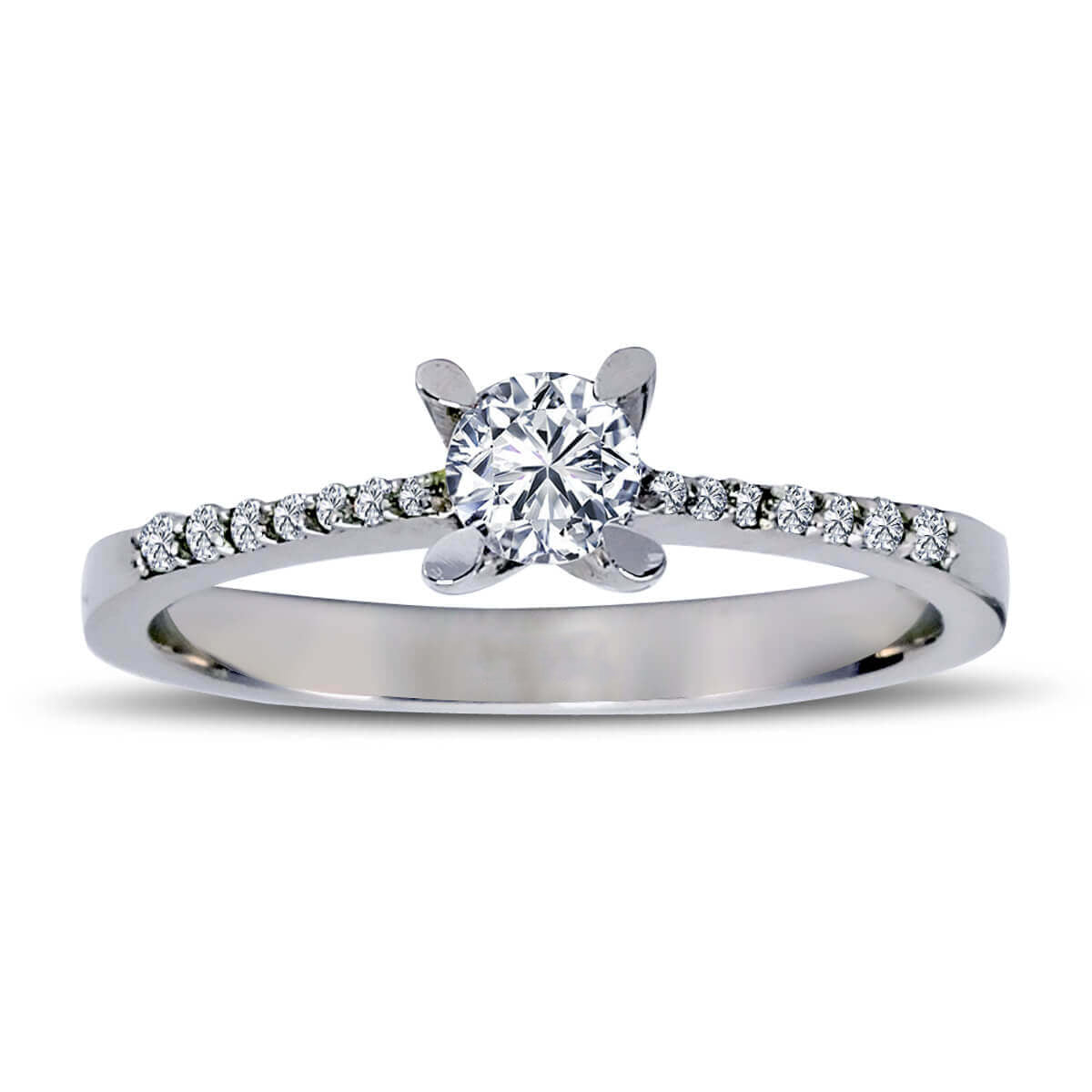 Total 0.37 Carat Diamond Solitaire Ring