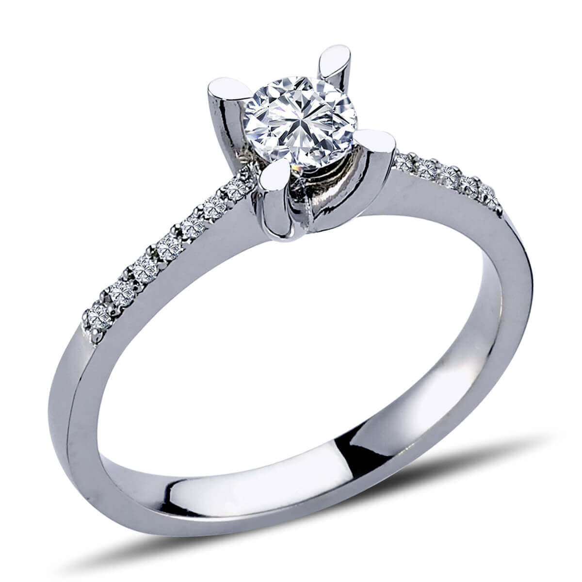 Total 0.40 Carat Diamond Solitaire Ring