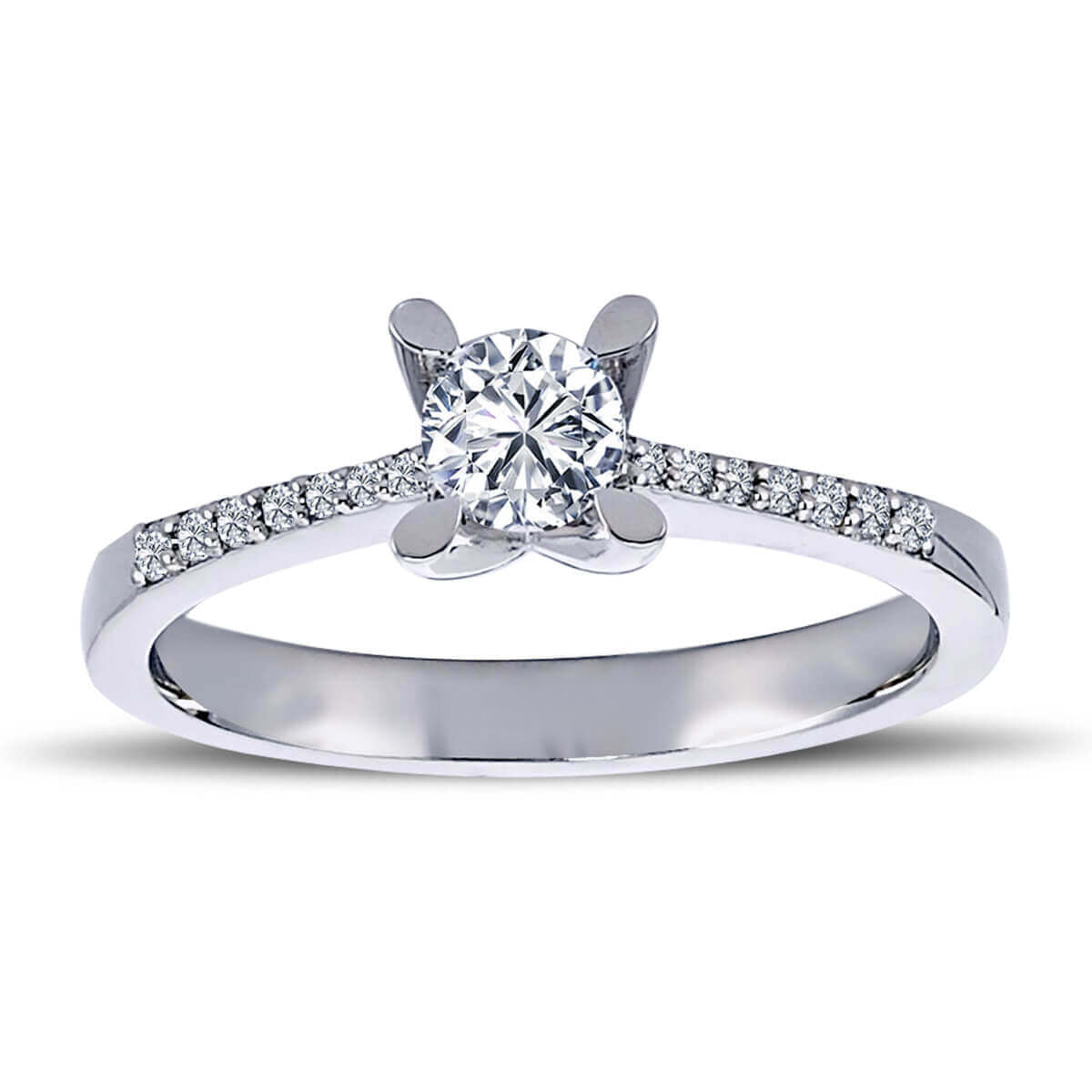 Total 0.40 Carat Diamond Solitaire Ring