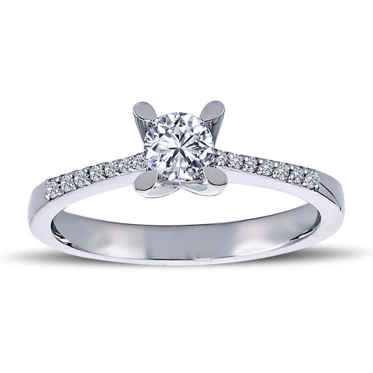 Total 0.40 Carat Diamond Solitaire Ring